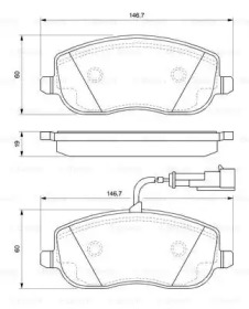 Комплект тормозных колодок (BOSCH: 0 986 494 068)