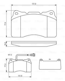 Комплект тормозных колодок (BOSCH: 0 986 494 069)