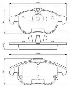 Комплект тормозных колодок (BOSCH: 0 986 494 073)