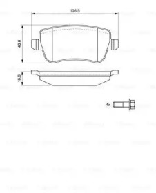 Комплект тормозных колодок (BOSCH: 0 986 494 126)