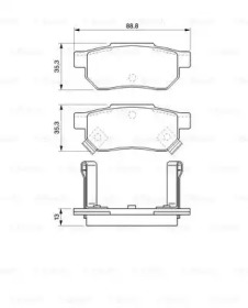 Комплект тормозных колодок (BOSCH: 0 986 494 128)