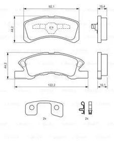 Комплект тормозных колодок (BOSCH: 0 986 494 134)