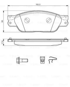 Комплект тормозных колодок (BOSCH: 0 986 494 141)