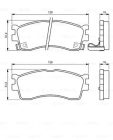 Комплект тормозных колодок (BOSCH: 0 986 494 144)