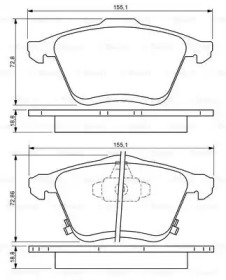 Комплект тормозных колодок (BOSCH: 0 986 494 149)