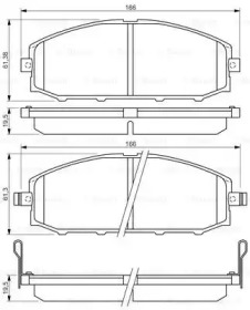 Комплект тормозных колодок (BOSCH: 0 986 494 150)