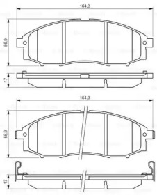 Комплект тормозных колодок (BOSCH: 0 986 494 152)