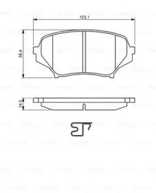 Комплект тормозных колодок (BOSCH: 0 986 494 188)