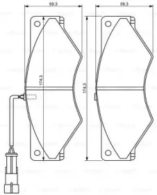 Комплект тормозных колодок (BOSCH: 0 986 494 193)