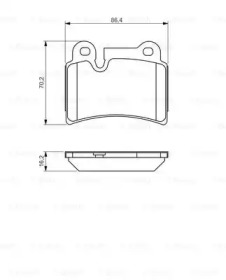 Комплект тормозных колодок (BOSCH: 0 986 494 210)