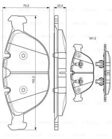 Комплект тормозных колодок (BOSCH: 0 986 494 217)