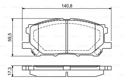 Комплект тормозных колодок (BOSCH: 0 986 494 218)