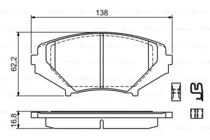 Комплект тормозных колодок (BOSCH: 0 986 494 220)