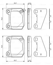 Комплект тормозных колодок (BOSCH: 0 986 494 229)