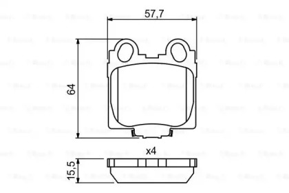 Комплект тормозных колодок (BOSCH: 0 986 494 231)