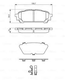 Комплект тормозных колодок (BOSCH: 0 986 494 232)