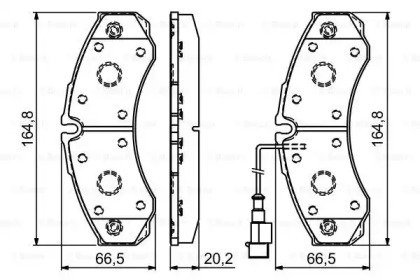 Комплект тормозных колодок (BOSCH: 0 986 494 239)