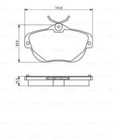 Комплект тормозных колодок (BOSCH: 0 986 494 243)