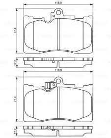 Комплект тормозных колодок (BOSCH: 0 986 494 252)