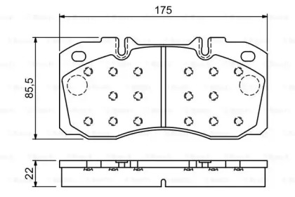 Комплект тормозных колодок (BOSCH: 0 986 494 257)