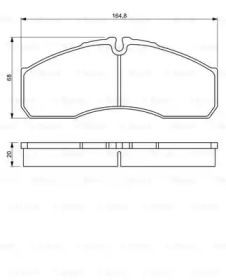 Комплект тормозных колодок (BOSCH: 0 986 494 266)