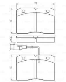 Комплект тормозных колодок (BOSCH: 0 986 494 276)