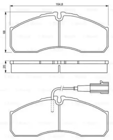 Комплект тормозных колодок (BOSCH: 0 986 494 278)