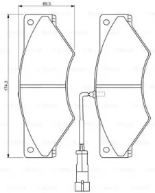 Комплект тормозных колодок (BOSCH: 0 986 494 296)