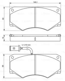 Комплект тормозных колодок (BOSCH: 0 986 494 301)