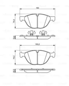 Комплект тормозных колодок (BOSCH: 0 986 494 307)