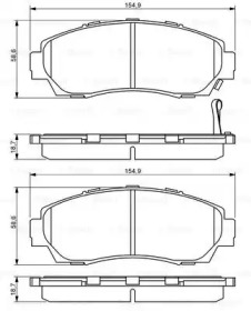 Комплект тормозных колодок (BOSCH: 0 986 494 308)