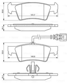 Комплект тормозных колодок (BOSCH: 0 986 494 309)