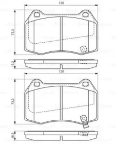 Комплект тормозных колодок (BOSCH: 0 986 494 310)