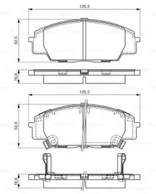 Комплект тормозных колодок (BOSCH: 0 986 494 311)