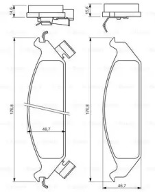 Комплект тормозных колодок (BOSCH: 0 986 494 313)