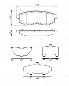 Комплект тормозных колодок (BOSCH: 0 986 494 319)