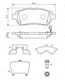 Комплект тормозных колодок (BOSCH: 0 986 494 320)