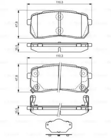 Комплект тормозных колодок (BOSCH: 0 986 494 327)