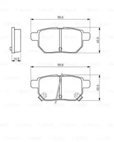 Комплект тормозных колодок (BOSCH: 0 986 494 328)