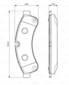 Комплект тормозных колодок (BOSCH: 0 986 494 335)