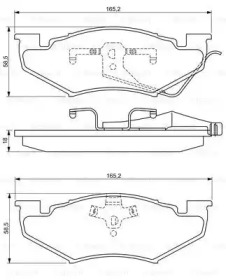 Комплект тормозных колодок (BOSCH: 0 986 494 336)