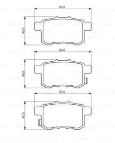 Комплект тормозных колодок (BOSCH: 0 986 494 338)