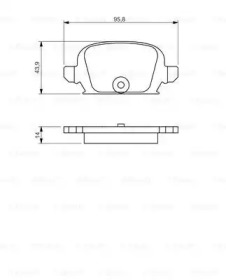 Комплект тормозных колодок (BOSCH: 0 986 494 340)