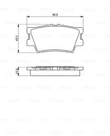 Комплект тормозных колодок (BOSCH: 0 986 494 346)