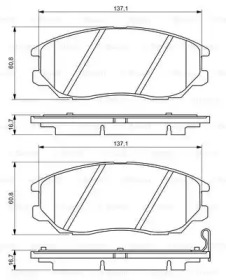 Комплект тормозных колодок (BOSCH: 0 986 494 347)