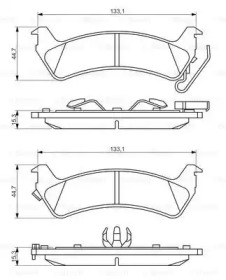 Комплект тормозных колодок (BOSCH: 0 986 494 348)