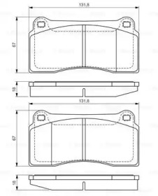 Комплект тормозных колодок (BOSCH: 0 986 494 353)