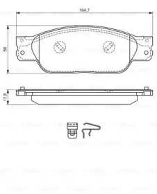 Комплект тормозных колодок (BOSCH: 0 986 494 355)