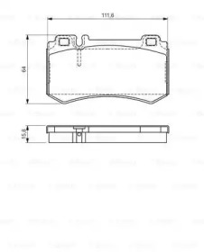 Комплект тормозных колодок (BOSCH: 0 986 494 356)