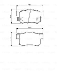 Комплект тормозных колодок (BOSCH: 0 986 494 358)